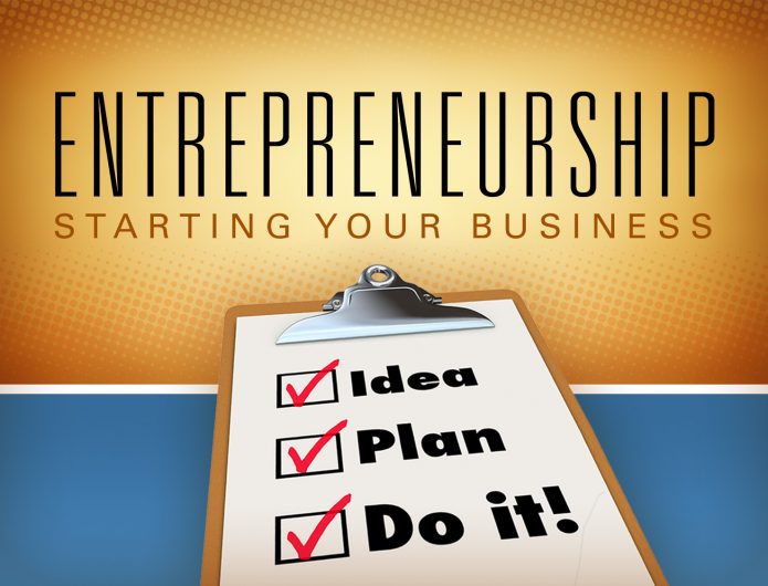  a clipboard for steps for entrepreneurship