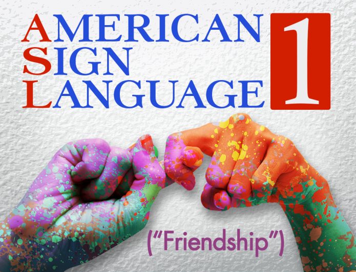 American Sign Language 1 course title graphic