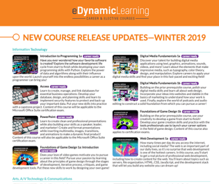 Winter 2019 New Course Release Updates
