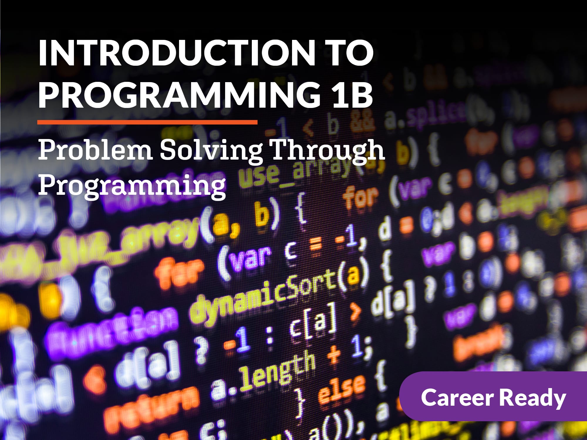 eDL Introduction to Programming 1b: Problem Solving Through Programming 1B